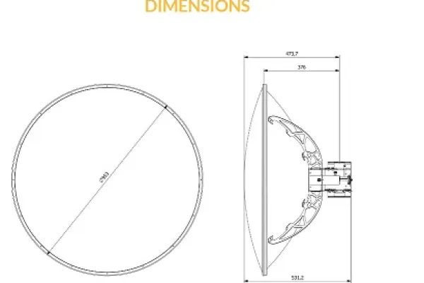 ANT-5028DPX Dimensions